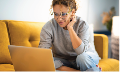 Smart woman who keeps her account cyber secure